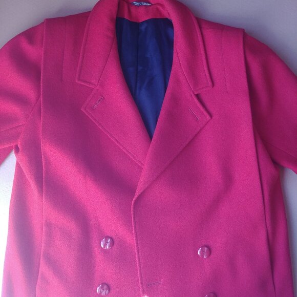 Elegant Red Women's Coat - Picture 11 of 16